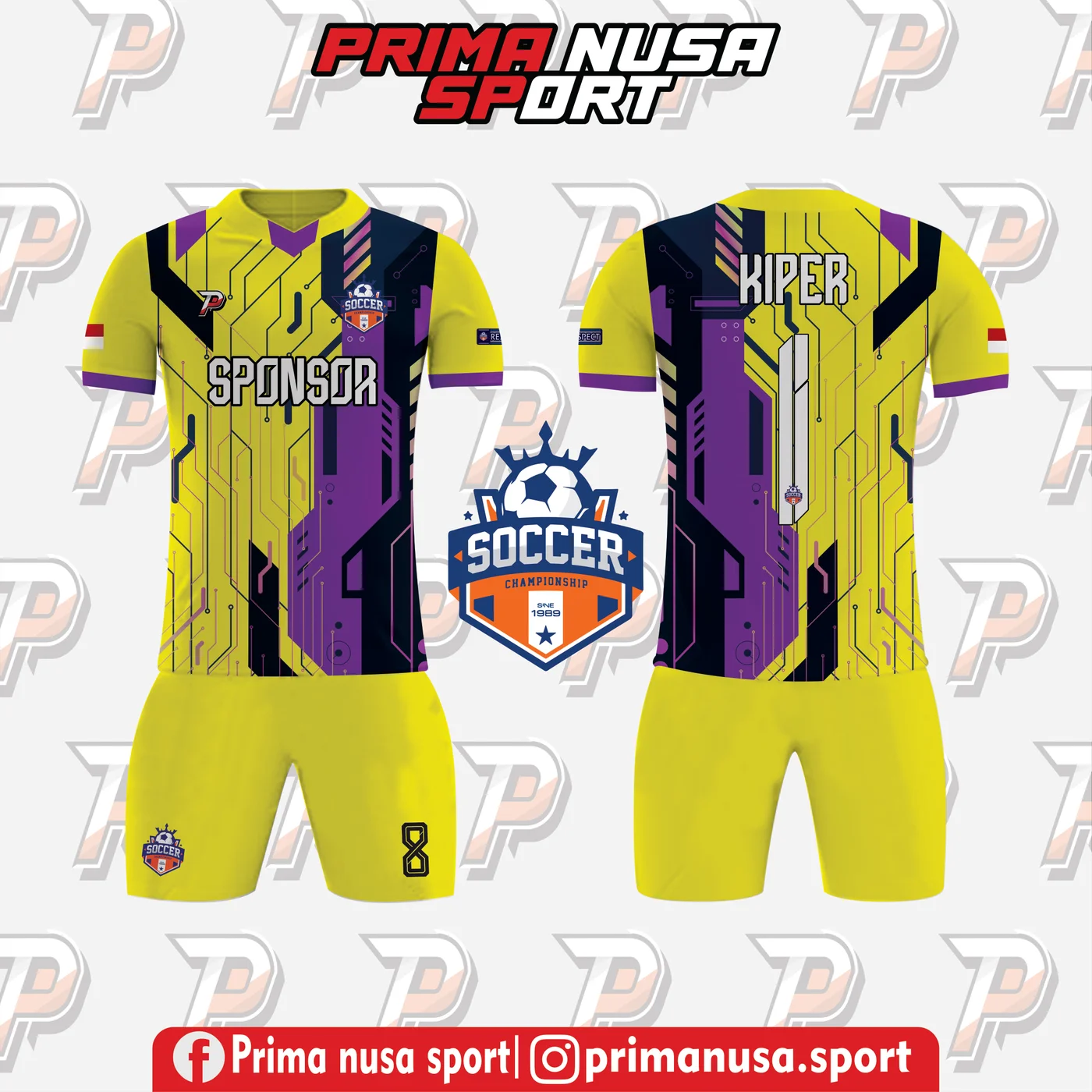 Jersey Kiper D-61 Volt Neon Prima Nusa Sport